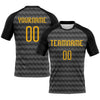 Maxcorners Custom Gray Gold-Black Geometric Shape Sublimation Volleyball Uniform Jersey LM2605
