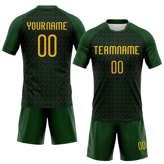 Maxcorners Custom Green Gold Geometric Shape Sublimation Volleyball Uniform Jersey LM2605