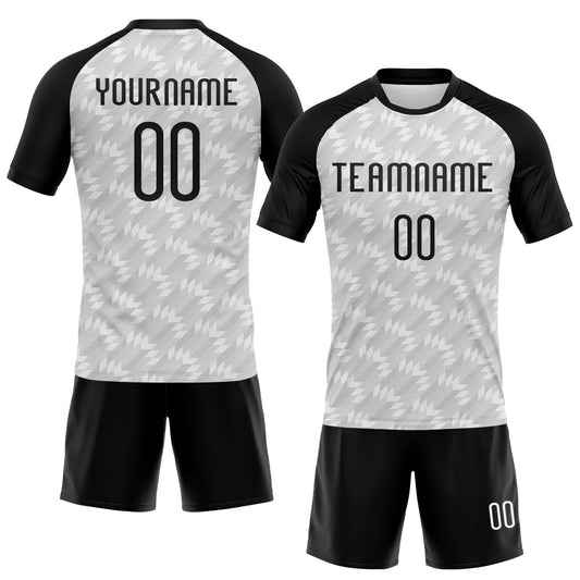 Maxcorners Custom White Black Geometric Shape Pro Sublimation Volleyball Uniform Jersey LM2605