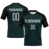Maxcorners Custom Teal White-Black Geometric Shape Sublimation Volleyball Uniform Jersey LM2605