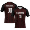 Maxcorners Custom Red White-Black Geometric Shape Elite Sublimation Volleyball Uniform Jersey LM2605