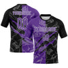 Maxcorners Custom Graffiti Pattern Purple-Black Scratch Sublimation Volleyball Uniform Jersey LM2605