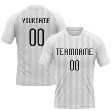 Maxcorners Custom White Black Geometric Shape Elite Sublimation Volleyball Uniform Jersey LM2605