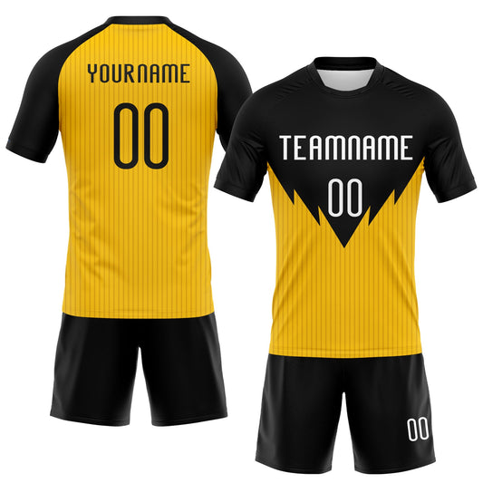 Maxcorners Custom Yellow White-Black Line Sublimation Volleyball Uniform Jersey LM2605