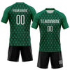 Maxcorners Custom Kelly Green White-Black Geometric Shape Sublimation Volleyball Uniform Jersey LM2605
