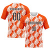 Maxcorners Custom Orange Black-White Geometric Shape Sublimation Volleyball Uniform Jersey LM2605
