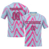 Maxcorners Custom Light Blue Pink-Black Fluid Sublimation Volleyball Uniform Jersey LM2605