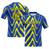 Maxcorners Custom Thunder Blue Light Yellow-Black Fluid Sublimation Volleyball Uniform Jersey LM2605