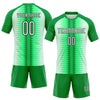 Maxcorners Custom Kelly Green White-Black Abstract Lines Sublimation Volleyball Uniform Jersey LM2605