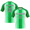 Maxcorners Custom Kelly Green White-Black Abstract Lines Sublimation Volleyball Uniform Jersey LM2605