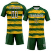 Maxcorners Custom Green Yellow-Black Abstract Lines Sublimation Volleyball Uniform Jersey LM2605