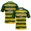 Maxcorners Custom Green Yellow-Black Abstract Lines Sublimation Volleyball Uniform Jersey LM2605