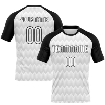 Maxcorners Custom White Black Geometric Shape Sublimation Volleyball Uniform Jersey LM2605