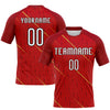Maxcorners Custom Red White-Black Lines Sublimation Volleyball Uniform Jersey LM2605