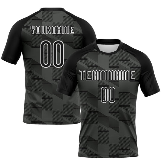 Maxcorners Custom Black White Lines Sublimation Volleyball Uniform Jersey LM2605