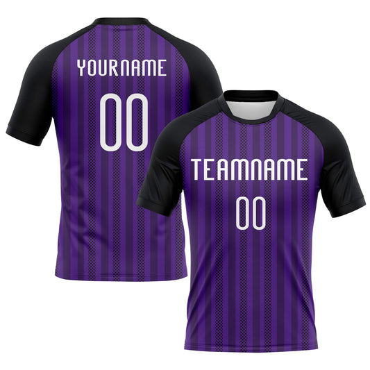 Maxcorners Custom Purple White-Black Lines Sublimation Volleyball Uniform Jersey LM2605