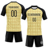 Maxcorners Custom Neon Yellow Black-White Geometric Shape Sublimation Volleyball Uniform Jersey LM2605