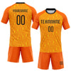 Maxcorners Custom Orange Black-Yellow Geometric Shape Sublimation Volleyball Uniform Jersey LM2605