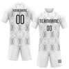 Maxcorners Custom White Black Geometric Shape Modern Sublimation Volleyball Uniform Jersey LM2605