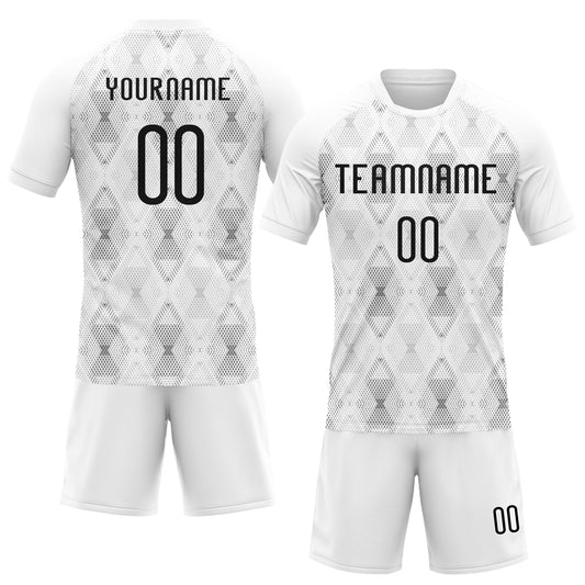 Maxcorners Custom White Black Geometric Shape Modern Sublimation Volleyball Uniform Jersey LM2605