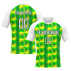 Maxcorners Custom Neon Green White-Black Abstract Shape Sublimation Volleyball Uniform Jersey LM2605