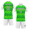 Maxcorners Custom Neon Green White-Black Abstract Shape Elite Sublimation Volleyball Uniform Jersey LM2605