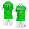 Maxcorners Custom Neon Green White-Black Abstract Shape Pro Sublimation Volleyball Uniform Jersey LM2605