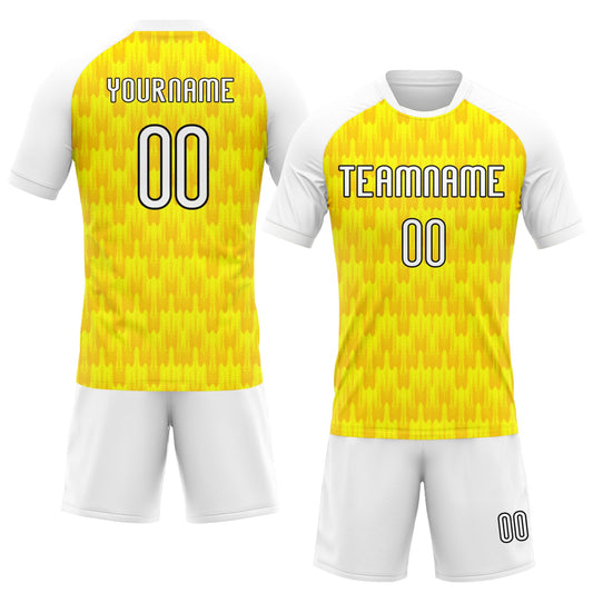Maxcorners Custom Light Yellow White-Black Splash Sublimation Volleyball Uniform Jersey LM2605