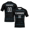 Maxcorners Custom Black White-Sky Blue Bright Lines Sublimation Volleyball Uniform Jersey LM2605