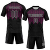 Maxcorners Custom Black Deep Pink-White Geometric Shape Sublimation Volleyball Uniform Jersey LM2605