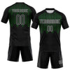 Maxcorners Custom Black Grass Green-White Geometric Shape Sublimation Volleyball Uniform Jersey LM2605
