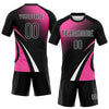 Maxcorners Custom Black Pink-White Lines And Dots Sublimation Volleyball Uniform Jersey LM2605