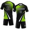 Maxcorners Custom Black Neon Green-White Lines And Dots Sublimation Volleyball Uniform Jersey LM2605