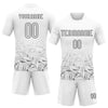 Maxcorners Custom White Black Geometric Shape Dynamic Sublimation Volleyball Uniform Jersey LM2605