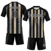 Maxcorners Custom Black Old Gold-White Geometric Shape Pro Sublimation Volleyball Uniform Jersey LM2605