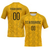 Maxcorners Custom Gold Black Geometric Shape Elite Sublimation Volleyball Uniform Jersey LM2605