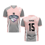 Maxcorners Volleyball  Sublimation Custom number V-neck T-Shirt