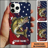 Maxcorners Bold Flag Artwork Custom Name Fishing Phone Case