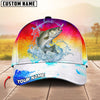 Maxcorners Fishing Vibrant Sunset Personalized Cap (13 Breeds)