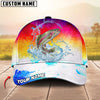Maxcorners Fishing Vibrant Sunset Personalized Cap (13 Breeds)