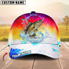 Maxcorners Fishing Vibrant Sunset Personalized Cap (13 Breeds)