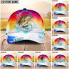 Maxcorners Fishing Vibrant Sunset Personalized Cap (13 Breeds)