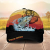 Maxcorners Fishing Mountain Lake Legend Personalized Cap (13 Breeds)