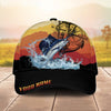 Maxcorners Fishing Mountain Lake Legend Personalized Cap (13 Breeds)