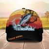 Maxcorners Fishing Mountain Lake Legend Personalized Cap (13 Breeds)