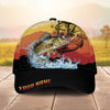 Maxcorners Fishing Mountain Lake Legend Personalized Cap (13 Breeds)