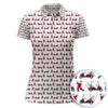 Maxcorners Funny Christmas Golf Pattern Shirt, Santa Golf Cart Polos For Men, Golf Gift For Golfer