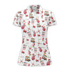 Maxcorners Womens Golf Polo, Pink Golf Shirt, Pattern Golf Shirt For Men, Funny Christmas Golf Shirt