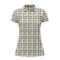Maxcorners Pattern Golf Shirt For Men, Funny Christmas Golf Shirt, Bigfoot Golf Shirt