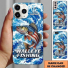 Maxcorners Fishing Phone Case Patriotic Flag Artwork Custom Name Phone Case